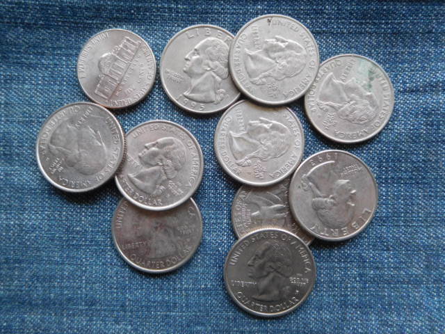 アメリカの25セントコイン