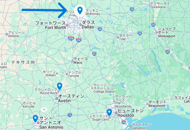 Friscoの地図