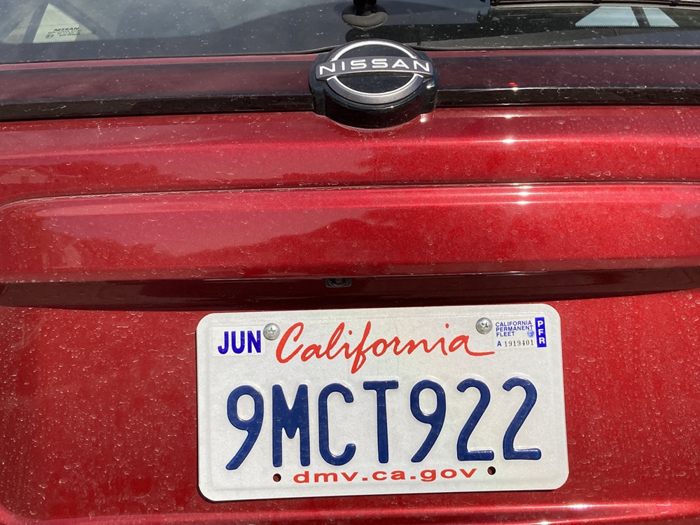 車のナンバープレート