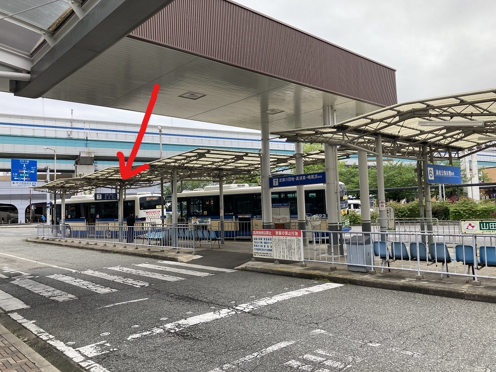 阪神バス・甲子園バスターミナルの鳴尾浜行き乗り場