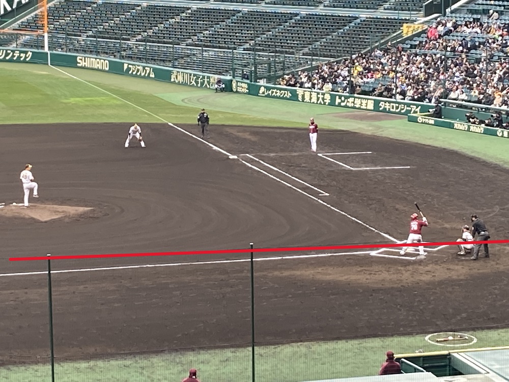 甲子園球場・ブリーズシート30段11 番