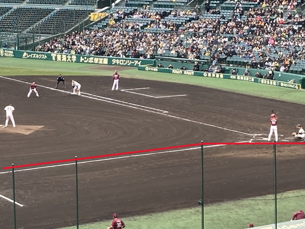 甲子園球場・ブリーズシート30段50番