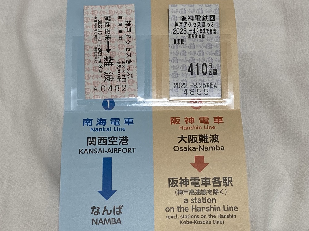 神戸アクセスきっぷ・南海電車、阪神電車