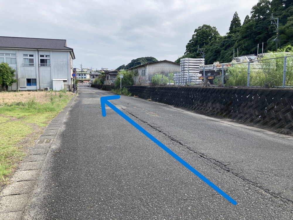油津駅横の道路