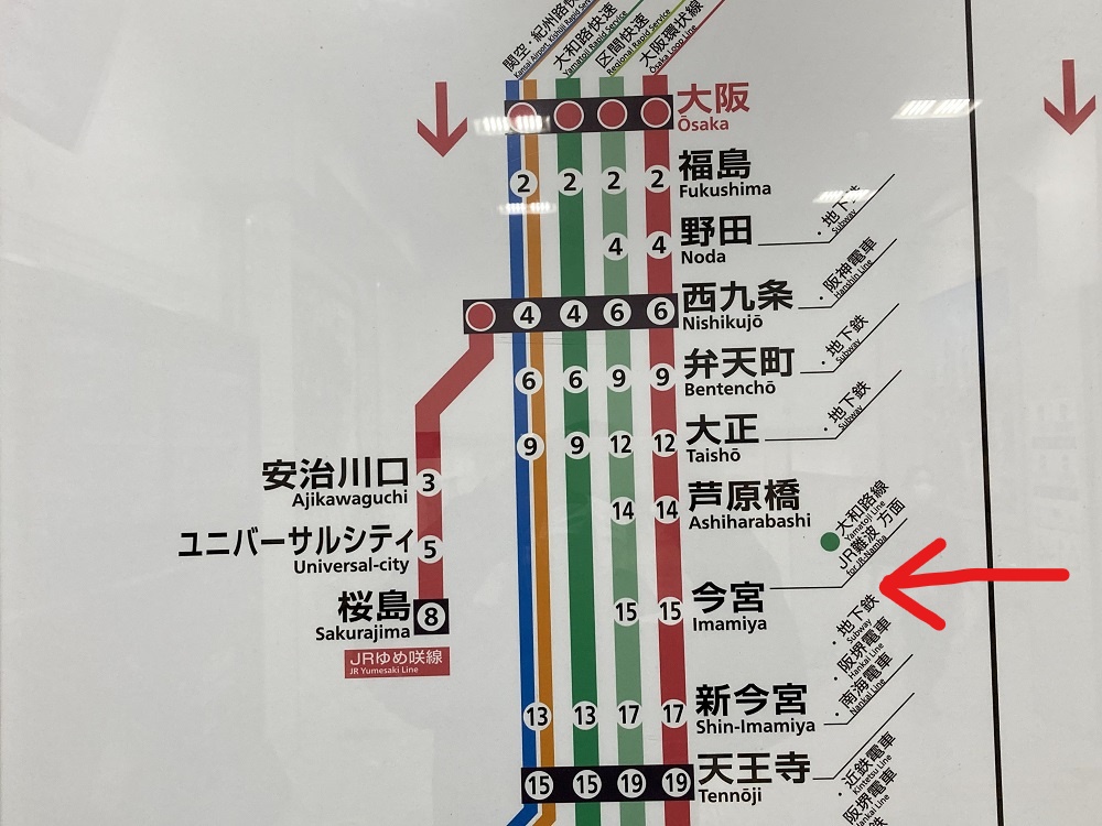 JR西日本・環状線の路線図