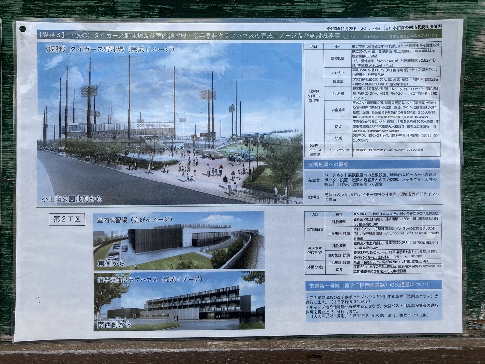 阪神タイガースファーム新球場・日鉄鋼板SGLスタジアム尼崎完成図