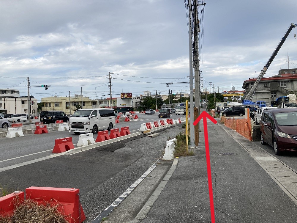 ゆいレール・浦添前田駅から浦添警察へのルート