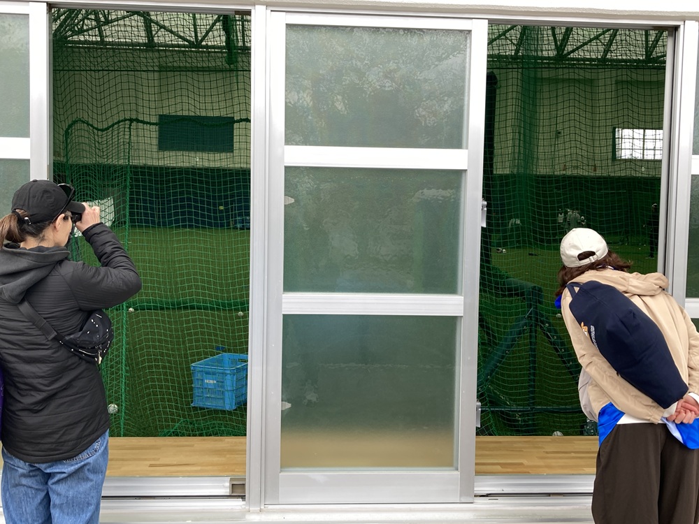 糸満キャンプの室内練習場