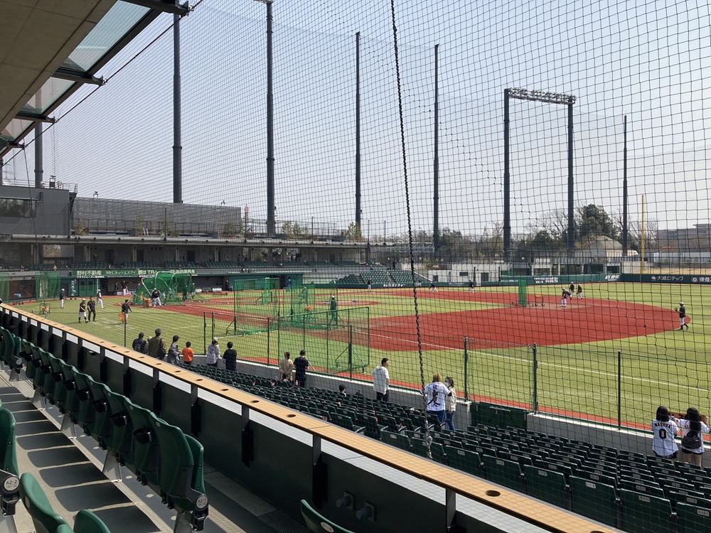 ジャイアンツタウンスタジアムのネット(2階席)