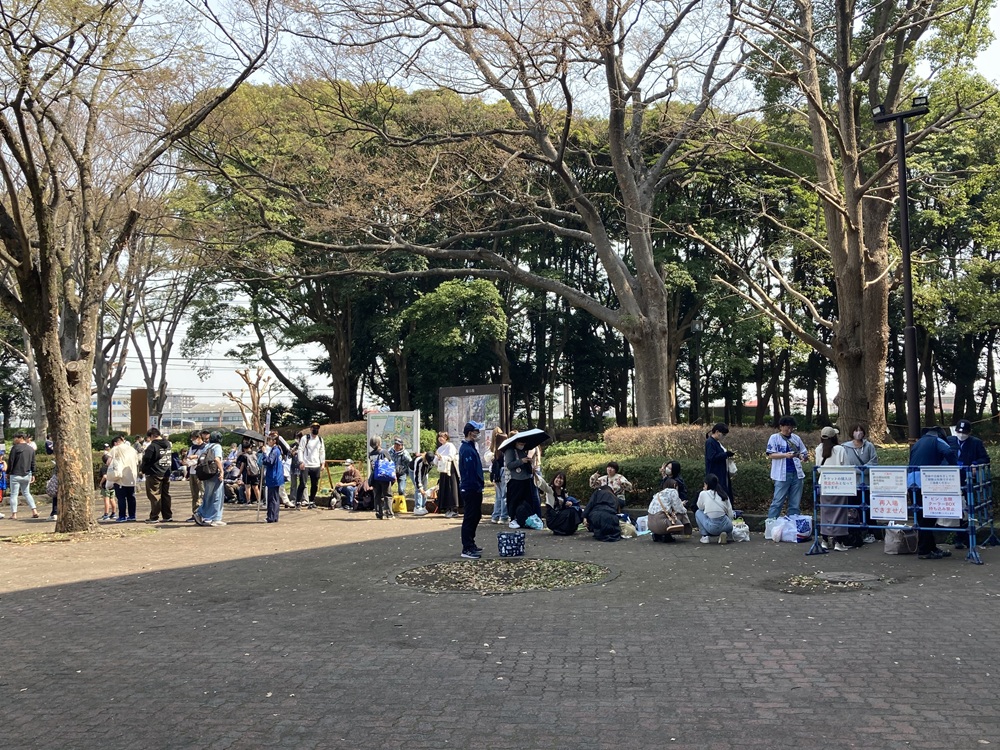 チケット売り場の行列(平塚球場)