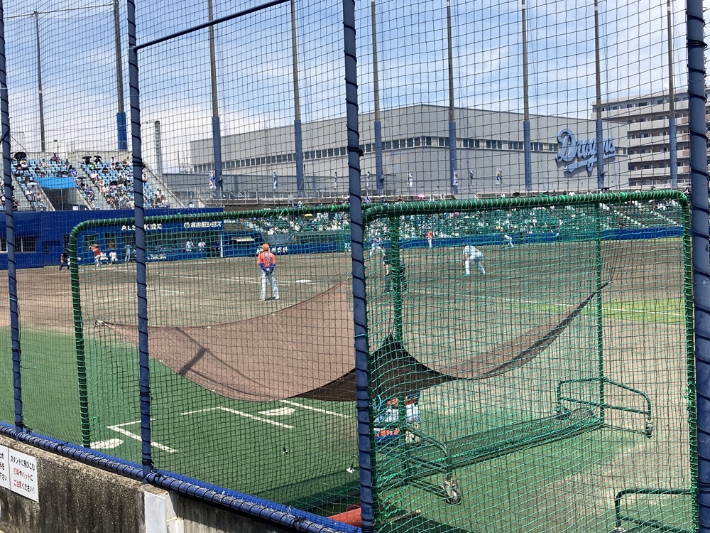 ナゴヤ球場の防球ネット