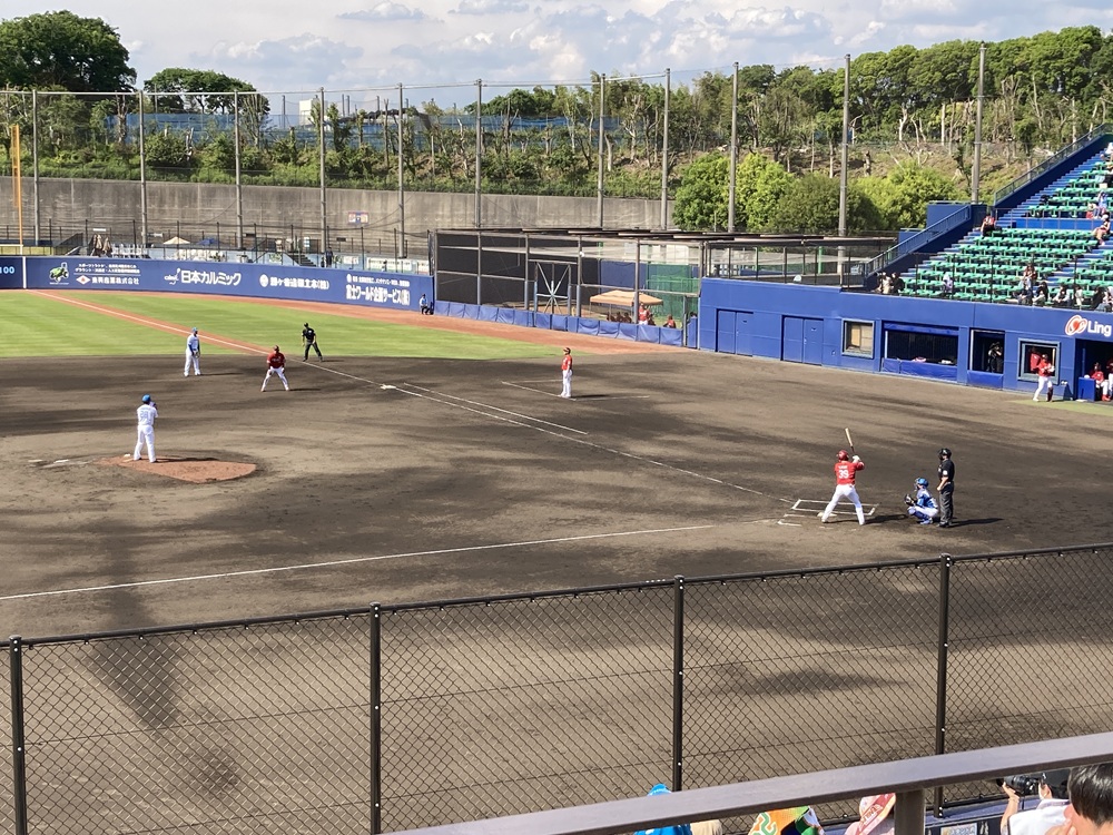 9段目からの見え方(鎌ヶ谷スタジアム)